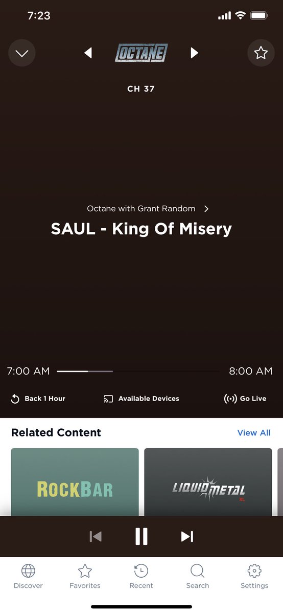 Ruth69316820's tweet image. Oh @GrantRandom show us the love. Glad I got to hear #KingofMisery @saulband on @SXMOctane to start the day ❤️❤️❤️❤️