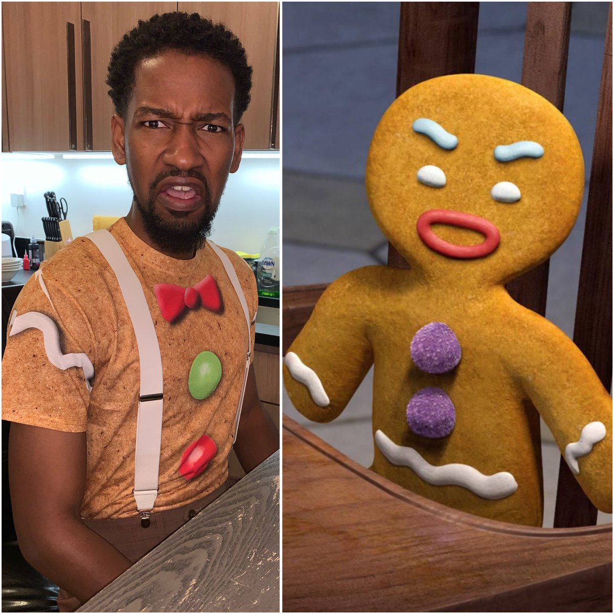 CosPlayNay's tweet photo. “Not the Gumdrop buttons!”.
.
@Dreamworks 

#shrek #gingy #notthegumdropbuttons #Dreamworks https://t.co/K74whIlZhc