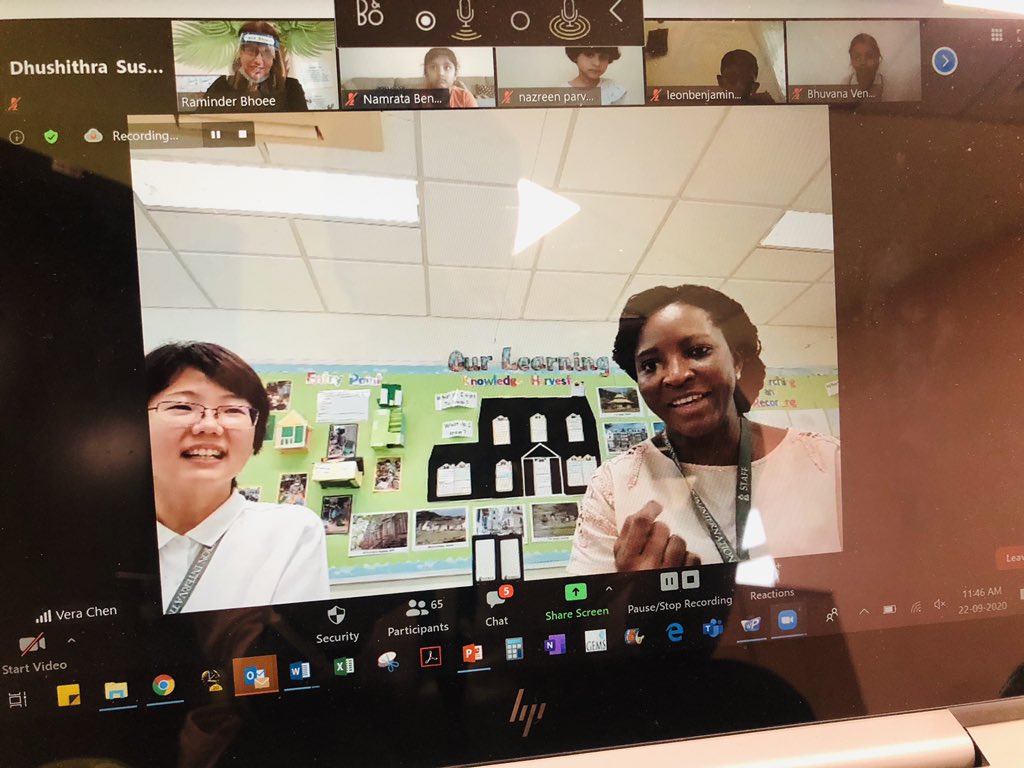 NMSKindergarten's tweet photo. Thank you Ms Chen and Ms Winkler for joining us all the way from Singapore, for the second session. #WorldCulturesWeek @NMSKindergarten @gemsnms_alkhail https://t.co/L3Bmo9RwNf