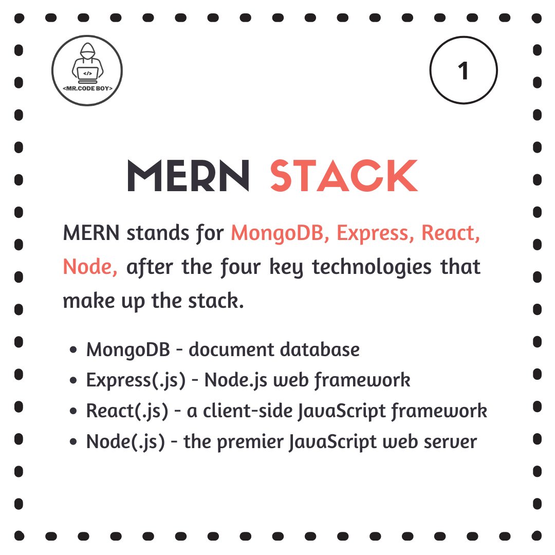 mr_code_boy's tweet image. MERN STACK

Like, Share, and Follow for more technical stuff.

YouTube - bit.ly/mrcodeboy
Facebook - facebook.com/mr.codeboy/
Instagram - instagram.com/mr_code_boy/
Twitter - 

#programming #coding #programmer #python #developer #code #technology #java