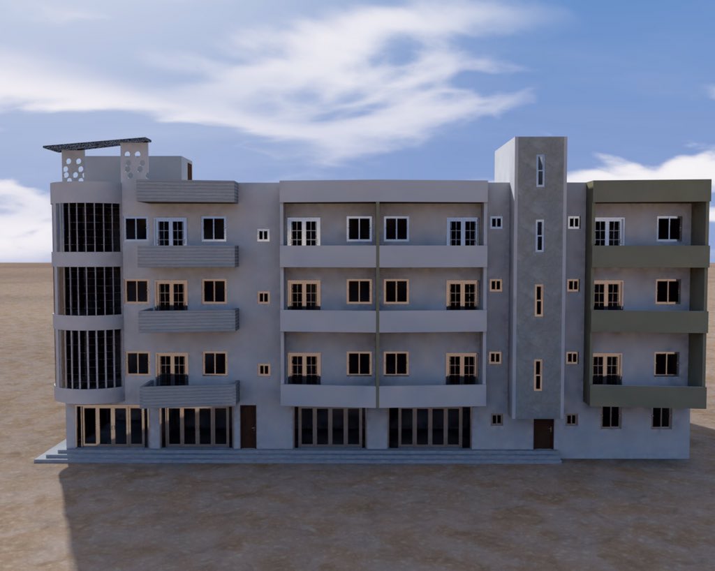 mlsdieng94's tweet image. Projet de construction d’un immeuble R+3 avec 2 appartements au RDC et 12 appartements aux étages.
Designed by D-ArchiBât

#Mauritanie #architecture #construction #building #façade #Afrique #darchibât #WeAreTheFuture #CivilServices #CivilEngineering #constructionjobs