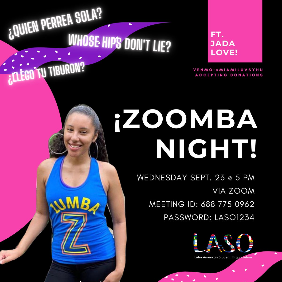 TowsonLASO's tweet photo. 👯‍♂️We can’t wait to see y’all tomorrow at ZOOM-ba! 🔥😈😂🤩 https://t.co/4Y9gQ8a9eE