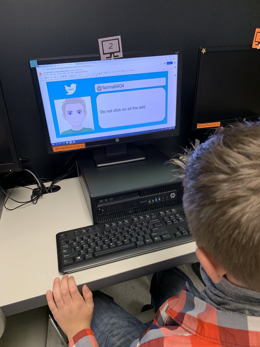 In 5th grade this morning, we created “Tweeter” accounts to share how we can be safe online!
