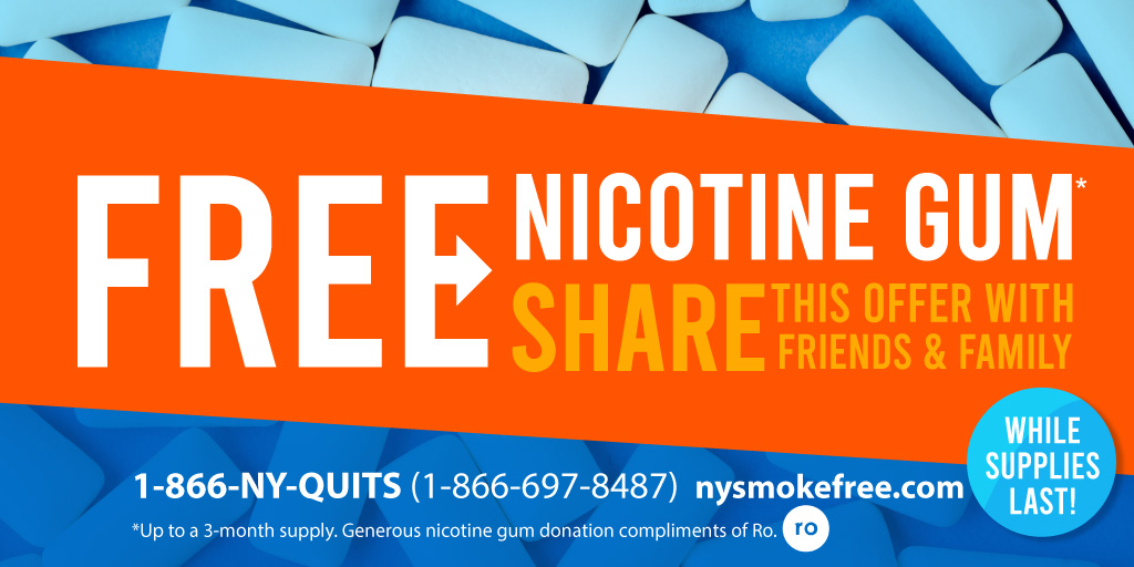 HealthNYGov's tweet photo. Share with friends and family who are trying to quit smoking or vaping. Learn more and apply at https://t.co/gJ3o2HckuH or call 1-866-697-8487. #connect2quit #quitsmoking #quitvaping https://t.co/iPj0fUBAHA