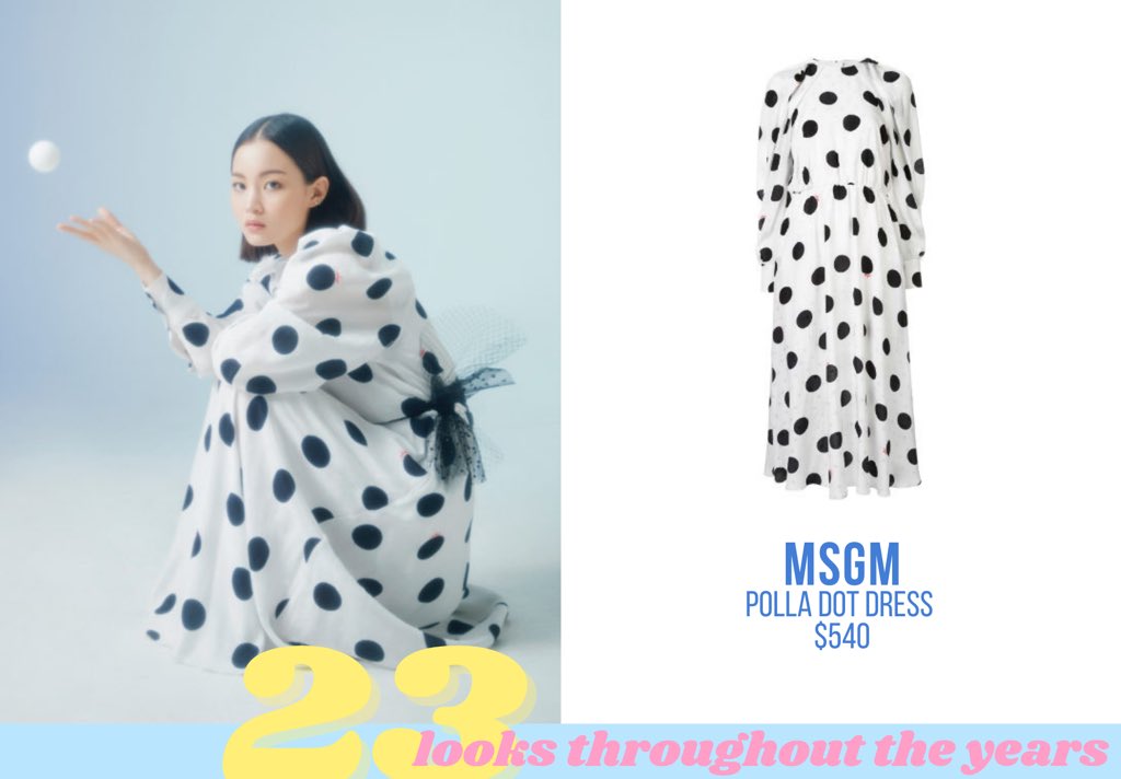 msgm polka dot dress