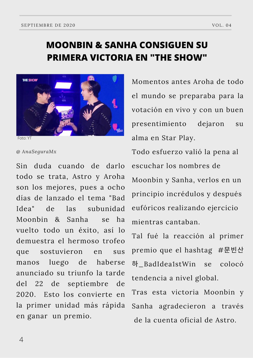 CityAroha's tweet photo. 📰 Esto es un gran suceso y debe quedar registrado!
#문빈산하_badIdea1stWin
[#BadIdeaOutNow| #MOONBIN_SANHA| #IN_OUT| #ASTRO 
@offclASTRO  |#BadIdea] https://t.co/8E9MDdzJdz
