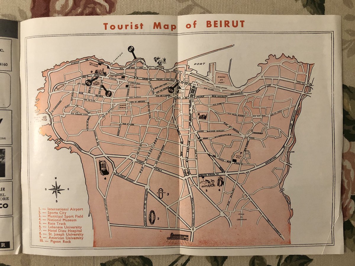 A handy tourist map of Beirut:
