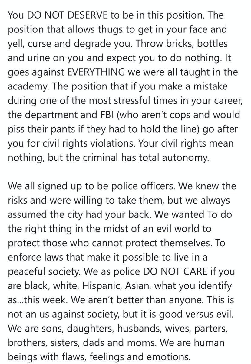 New: LMPD Sgt. Jonathan Mattingly (who is being investigated as part of Breonna Taylor’s case) sent an email to around 1,000 officers at 2am that calls protestors thugs, complains about the government enforcing civil rights violations, and claims this is "good versus evil”