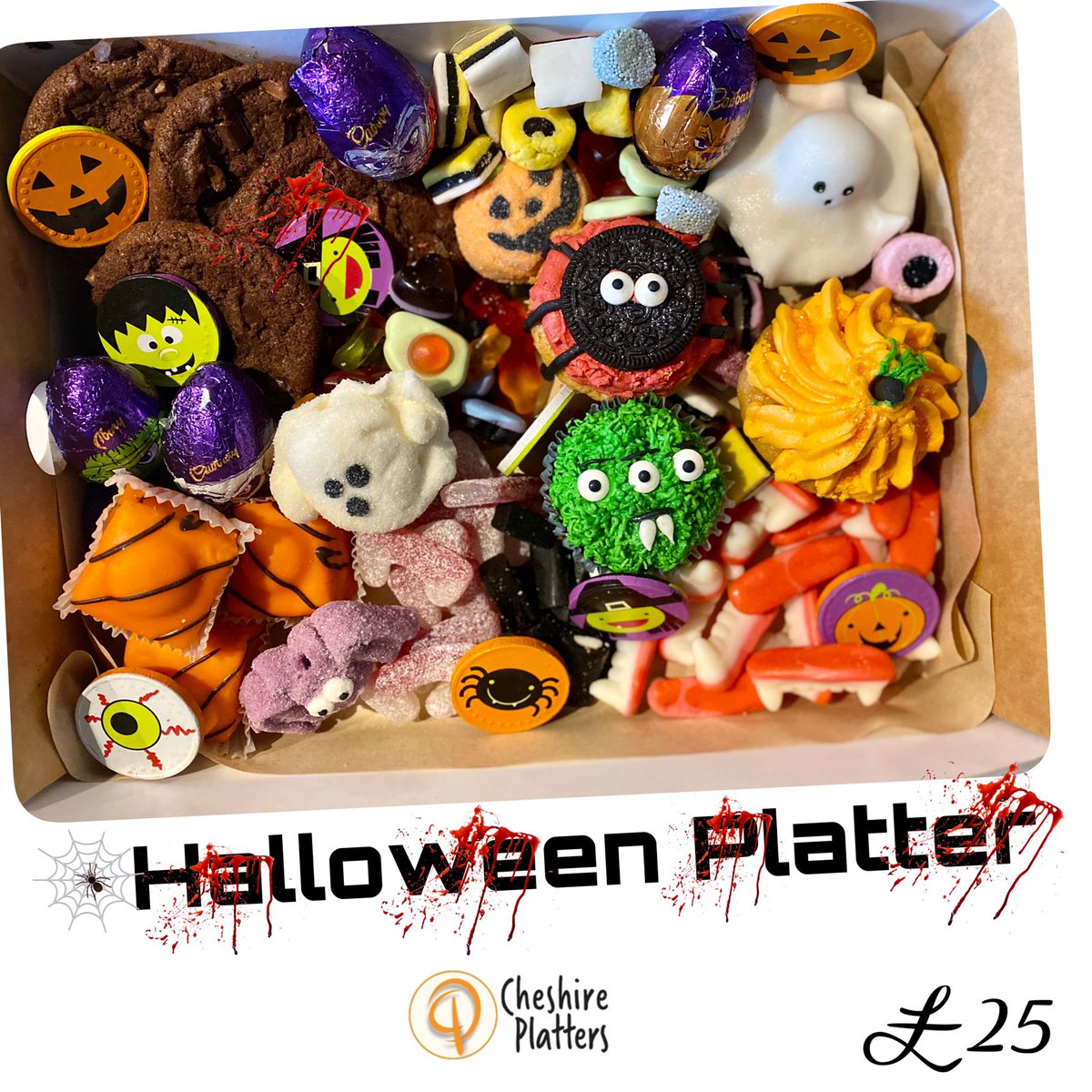 #Halloween #Platters now available order for Halloween weekend
#trickortreat may not be the norm this year so why not #celebrate with this box of treats for the kids
DM or ring 01244674589

#cheshire #chester #halloweenbox #cupcakes #grazebox #graze #happyhalloween #sweets #gifts