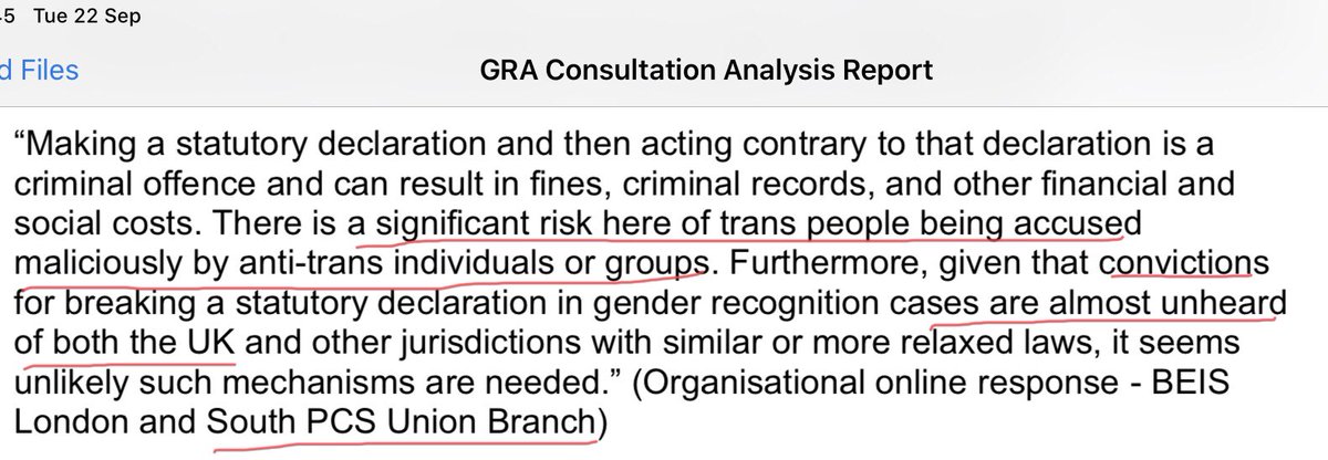 This Union, however, is worried that a Trans Person may be prosecuted for making a false declaration if reported by “anti-trans” organisations. The Union movement has been a disgrace on this issue. Bad tactic to inform us they are meaningless as we rarely prosecute for lying.