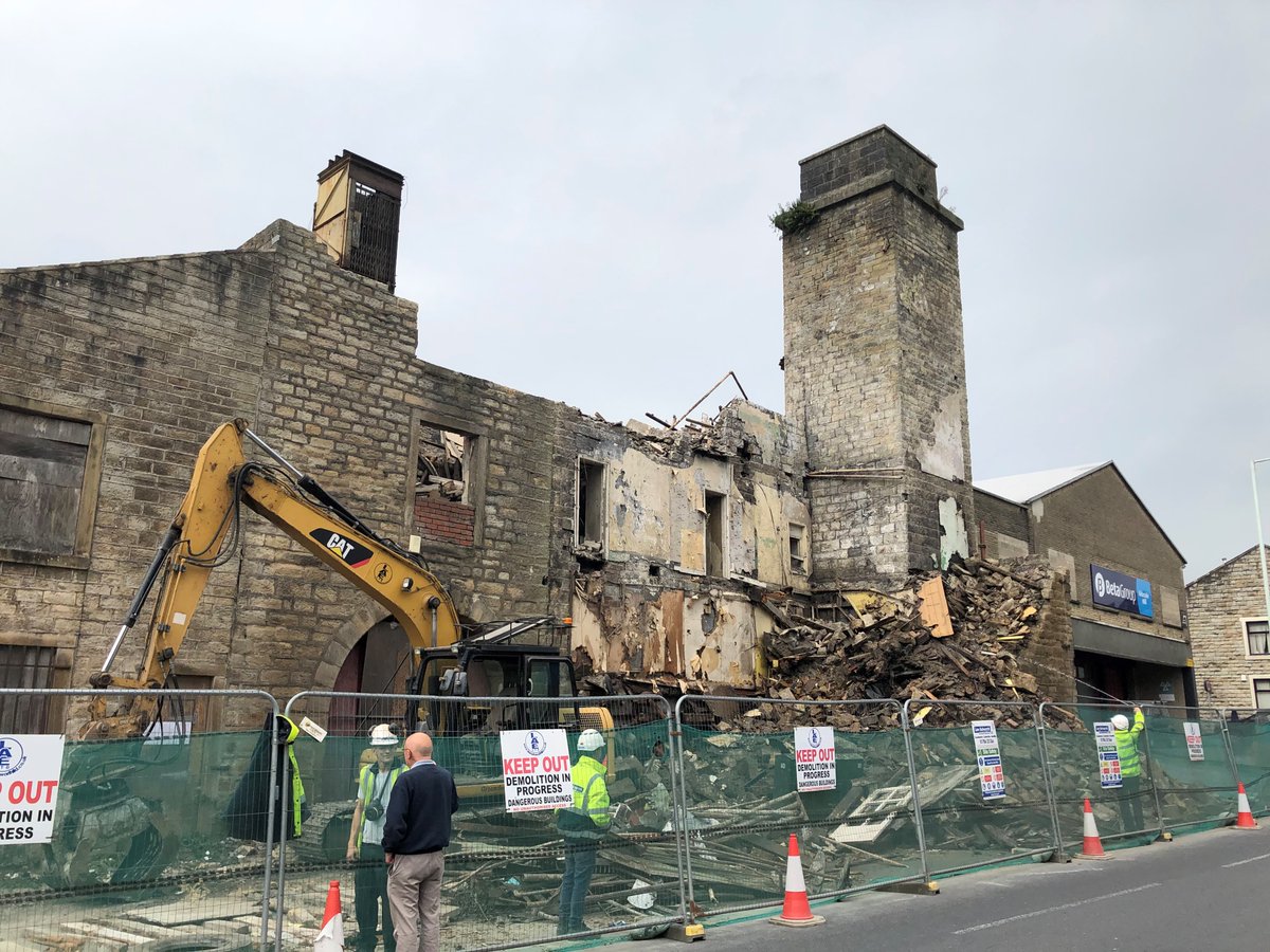 Waterside Mill in #bacup experienced a partial collapse yesterday.  Thankfully no one was hurt.  We're reviewing the current position as the building is proving very unstable