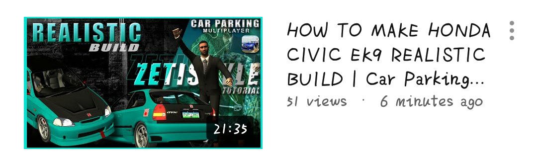 Car Parking Multiplayer ๐ | zeti
โข realistic build โข
#CarParkingMultiplayer #CPM #Gaming #Gameplay #Game #Openhood #Livery #Widebody #LibertyWalk #Tutorial #RustyDecals #YouTuber #YoutubeGaming #zeti #HondaCivicEk9 https://t.co/gTfU0agcB8