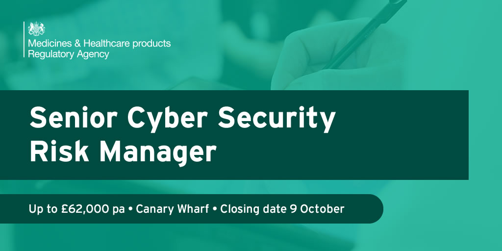 Our Data, Knowledge &amp; Information Management has several new opportunities, including:

📁 Senior Cyber Security Risk Manager
📁 Senior Data Architect
📁 Senior Information Manager (Digital Workplace)

Apply now:  ow.ly/xjIC50BwFE3