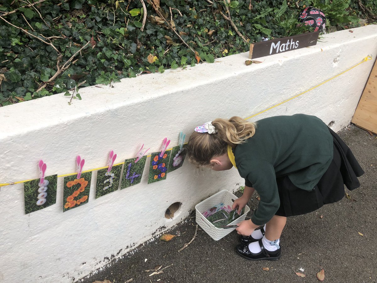 Sequencing numbers in our outdoor year 1 continuous learning space #continuousprovision #outdoorlearning #outdoorclassroom #eyfstransition @coastacademies