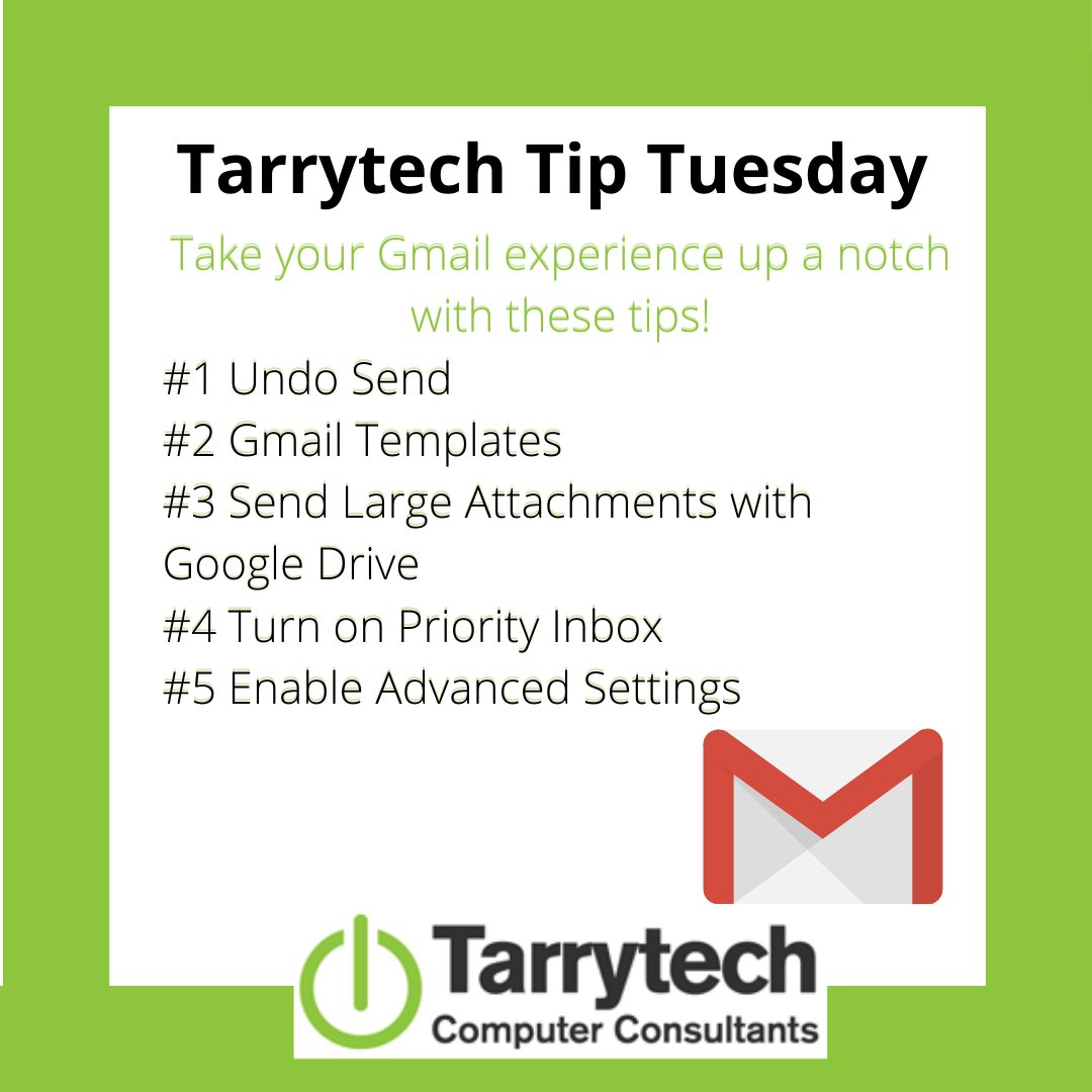 Tarrytech's tweet image. It&apos;s #TarrytechTipTuesday! Check out our blog post to find out how you can take your Gmail experience up a notch. Blog: bit.ly/32b5iia #Tarrytech #ComputerConsultants #Tarrytown #Westchester #Tech #NewYork #Gmail