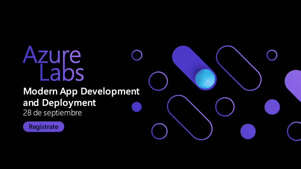 MicrosoftLatam's tweet image. Regístrate en #AzureLabs, un laboratorio virtual en vivo de 4 horas de duración junto a nuestros expertos, donde se verán prácticas recomendadas para el desarrollo y despliegue de apps en Azure, utilizando los beneficios de #GitHub, #DevOps y #OpenSource: msft.it/6018Tt7ri
