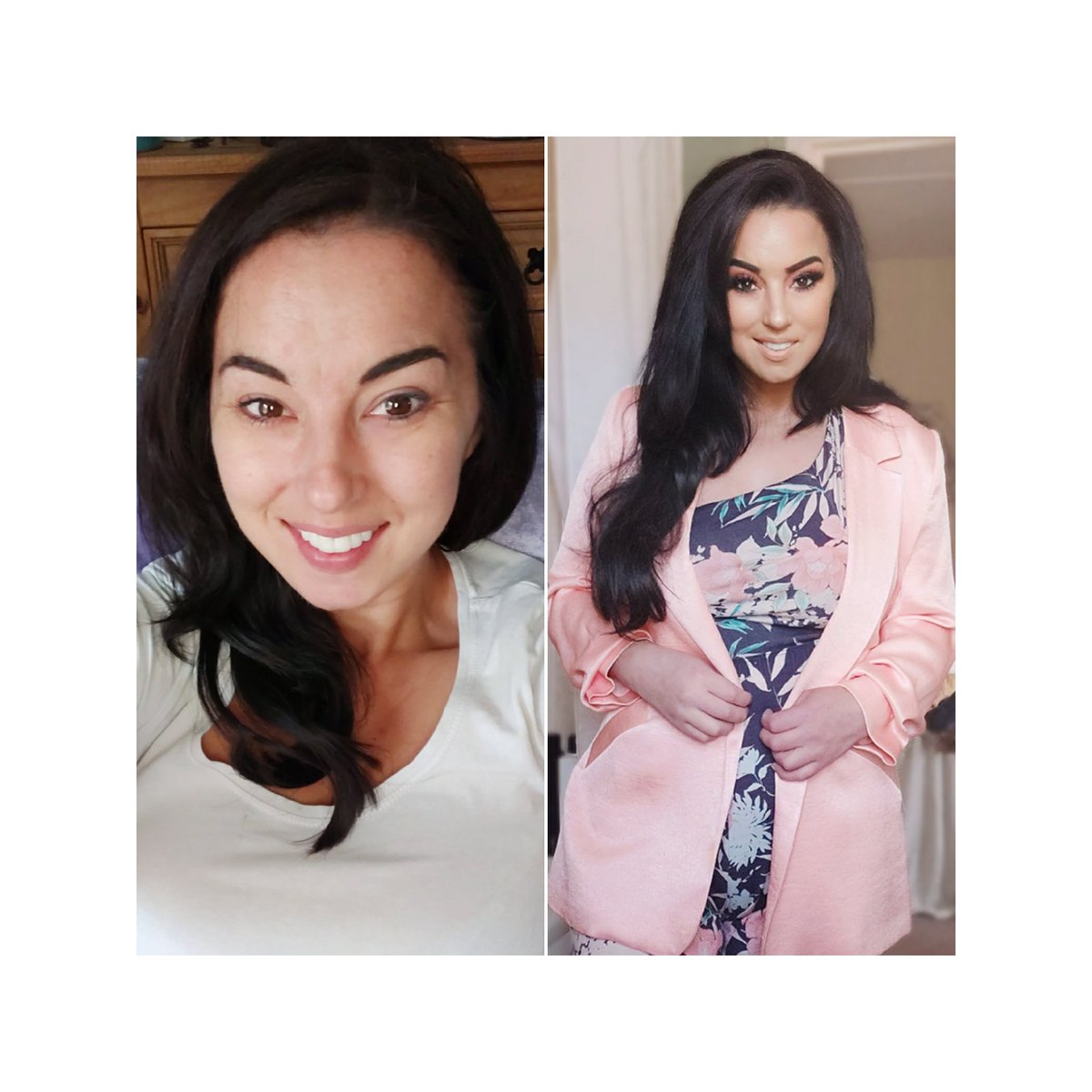 hayles25's tweet photo. Mad what #makeup and a #hairstyle  can do eh? 😂 #beforeandafter #transformation #tuesdayvibes https://t.co/6x1VjgxMjx