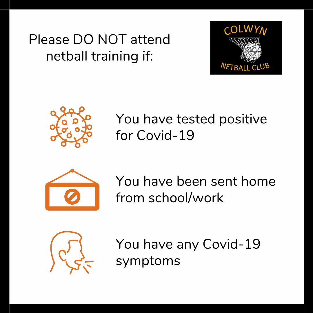 Following the news of possible &amp; confirmed cases in the local schools, this is just a quick reminder that you MUST NOT attend training sessions for any of the above reasons.

Thank you for your understanding 🙏