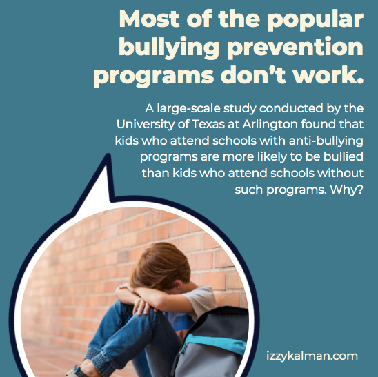 IzzyKalman's tweet photo. Most of the popular bullying prevention programs don’t work.
Read more here:
https://t.co/10jURuIXnu
#antibullying #bullying #endbullying #hyperbullydefense #nomorebullying #bullied #bullyingendshere #bullyingawareness #bullyingsucks #bullyinghurts #kids #stopbullystartchange https://t.co/bw7D4Ps4SB