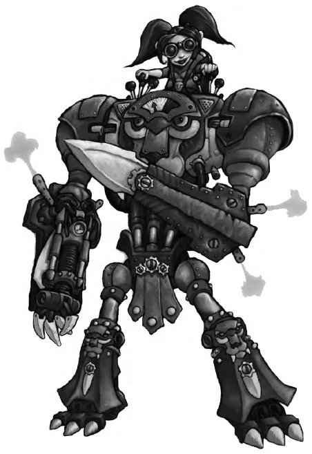 La spé tank serait "le guerrier à vapeur" (ou steam warrior en anglais), un mécanicien mettant ses compétences sur le champ de bataille avec une armure à phlogiston. Sa combinaison prends une forme généralement humanoïde, parfois animale. Un adversaire à ne pas sous-estimer.