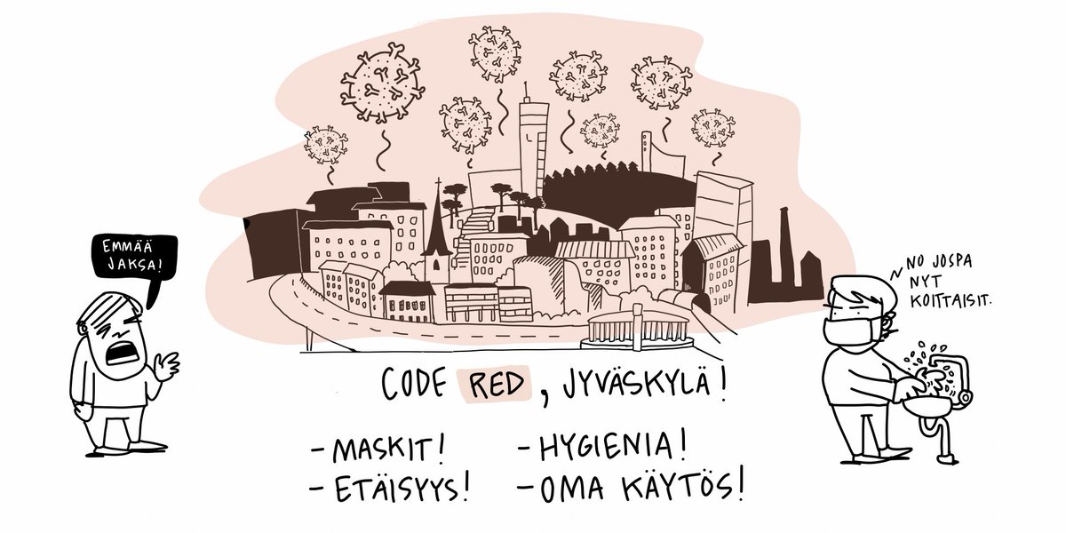 Kanssajyväskyläläisille parahdan: kääk, äläkää ny, olokaa ny! #Jyväskylä #korona