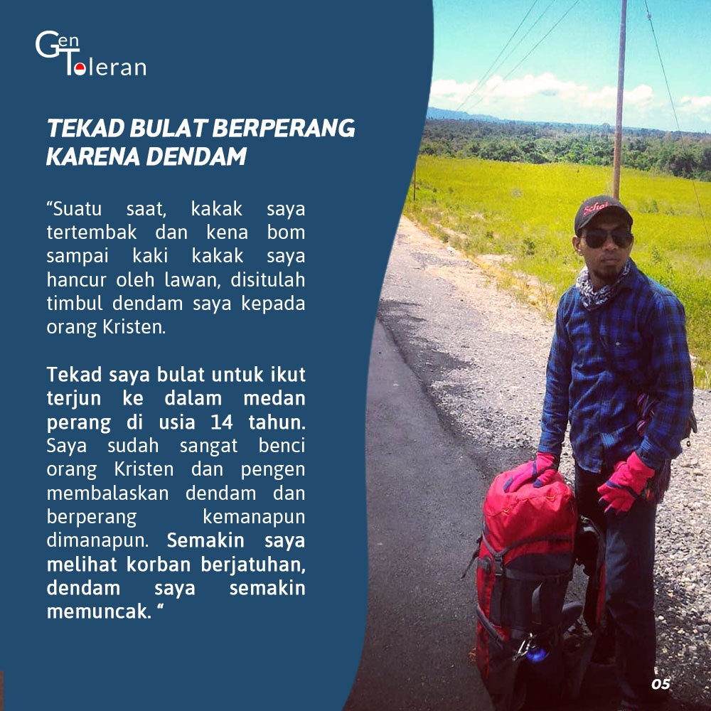 Gen_Toleran's tweet photo. Walau konflik telah berakhir, ia tetap belum merasa bebas. Kecurigaannya masih tetap ada, tp ia melangkahkan diri untuk mengikuti kegiatan yg memberinya kesempatan untuk berinteraksi langsung dengan umat Kristen. Akhirnya kecurigaannya melebur dan ia merasakan damai. https://t.co/K3bVnctQoW