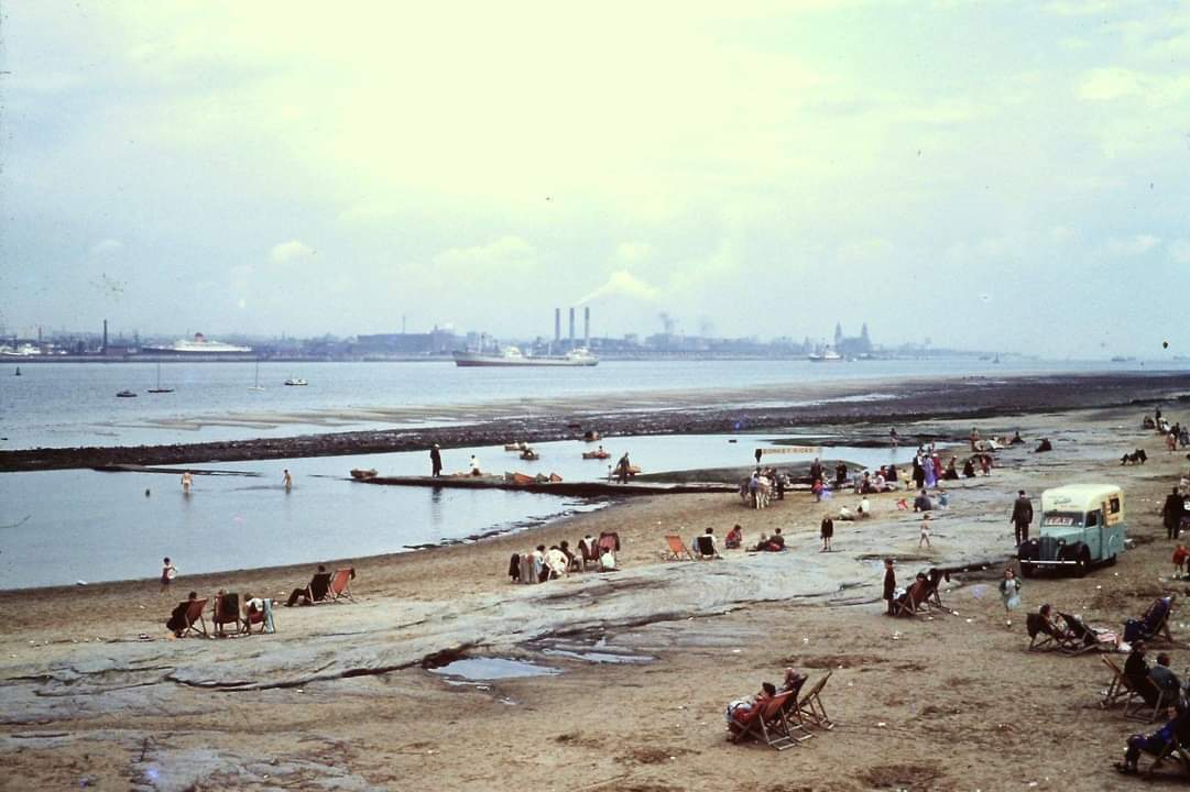 Angies Liverpool Was On Twitter 1950s New Brighton Beach Looking Across The Mersey To Liverpool