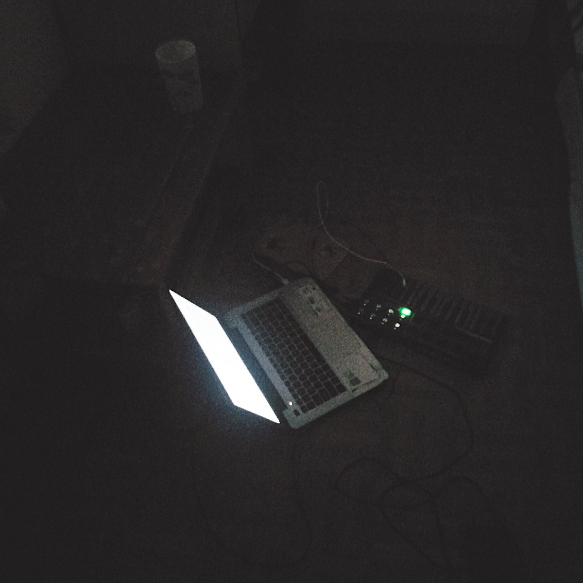 Most of the tracks were produced in the dark... and while slumped on the floor. Sometimes, sitting on a chair makes me feel so uninspired and dumb. I should probably change my profile picture. 