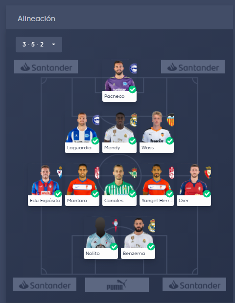 albereus_'s tweet photo. @JornadaPerfecta Hola, vendo a canales por 36 y compro a campaña por 15 y darwin (está en el mercado) por 8? O vendo benzema y canales y ficho a messi?

Suplentes: DEF:  German, Ely, Moyano valladolid, Mandi
MED: San emeterio valladolid, Jose mari cadiz DEL: Choco lozano https://t.co/qJimzPKSyO