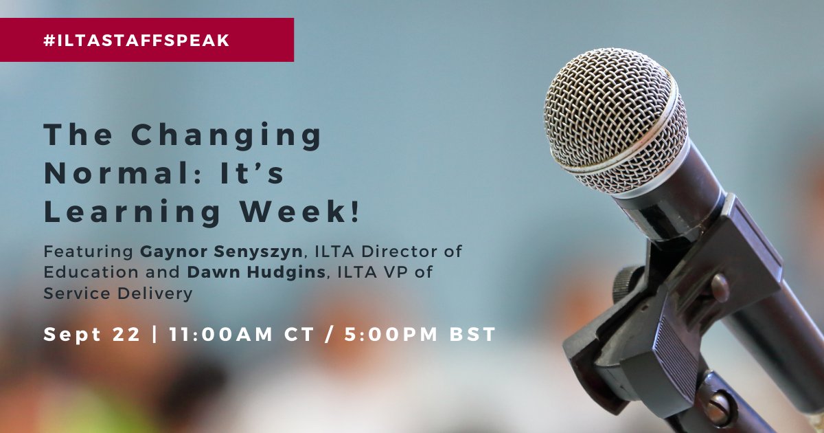 ILTA - International Legal Technology Association (@iltanet) on Twitter photo Tune into #LiteraTV at 11:00AM CT / 5:00PM BST and hear from our team! <a href="/dawnhudgins/">Dawn Marion Hudgins</a> and Gaynor Senyszyn will sit down with <a href="/SherryKappel/">SherryKappel</a> to chat about education and events. ow.ly/C8s050BxLbZ #WeAreILTA #legaltech #legaltechevents Tune into #LiteraTV at 11:00AM CT / 5:00PM BST and hear from our team! <a href="/dawnhudgins/">Dawn Marion Hudgins</a> and Gaynor Senyszyn will sit down with <a href="/SherryKappel/">SherryKappel</a> to chat about education and events. ow.ly/C8s050BxLbZ #WeAreILTA #legaltech #legaltechevents