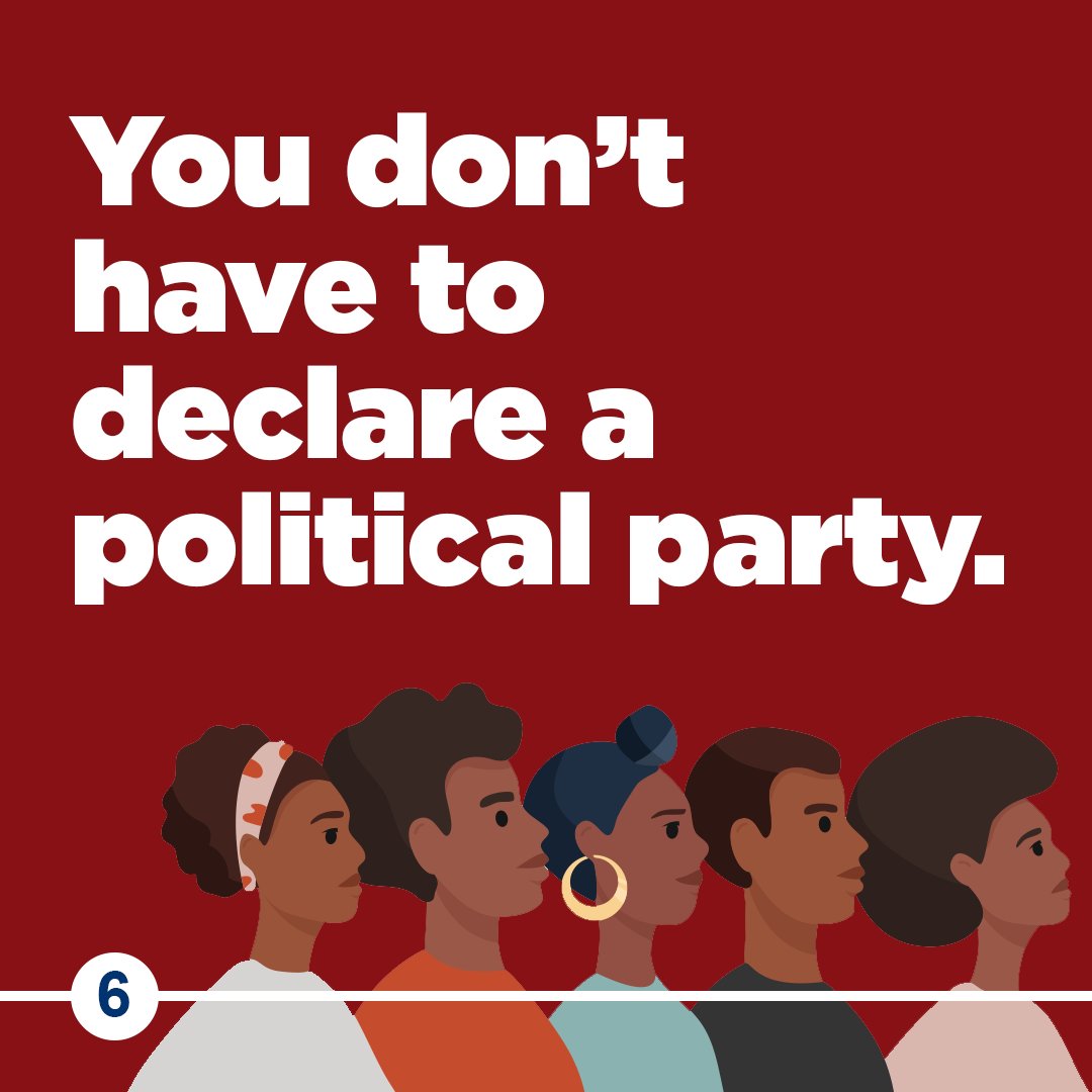 In Tennessee, voter registration is nonpartisan. You do not have to declare a political party in order to register to vote.