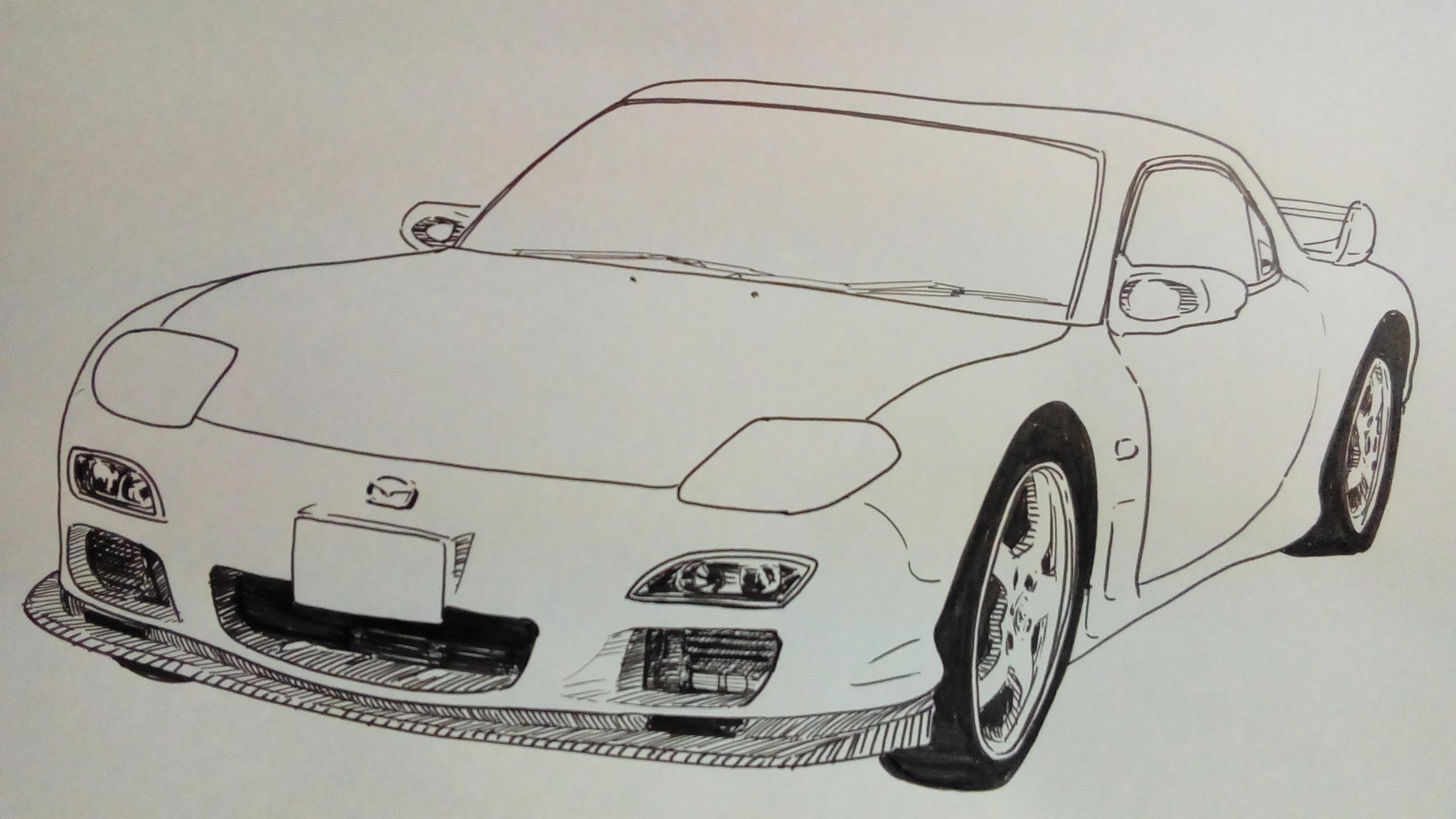 結城るい Na Twitter マツダ Mazda Rx7 ラクガキ ペン画 イラスト王国 イラスト基地 アナログイラスト マツダrx 7 T Co 4vzimwblyn Twitter