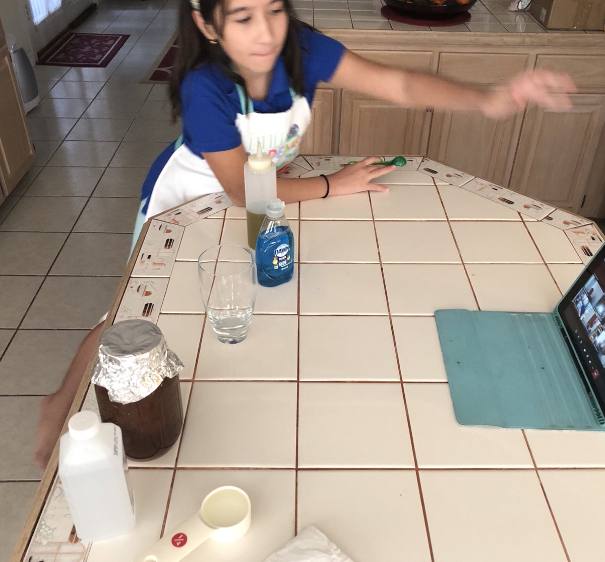 _mrgutierrez's tweet photo. One of my last few moments from home gave me the opportunity to see my daughter engaged in learning like a champ! #NeverStoppedLearning https://t.co/0QwHm49U8D