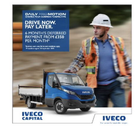 Helping you rebuild your business confidence with the new #IVECO Daily available to drive now &amp; pay later. With finance payments deferred for 6-months, business users can take advantage of payments from just £350 per month.
T&amp;C apply.