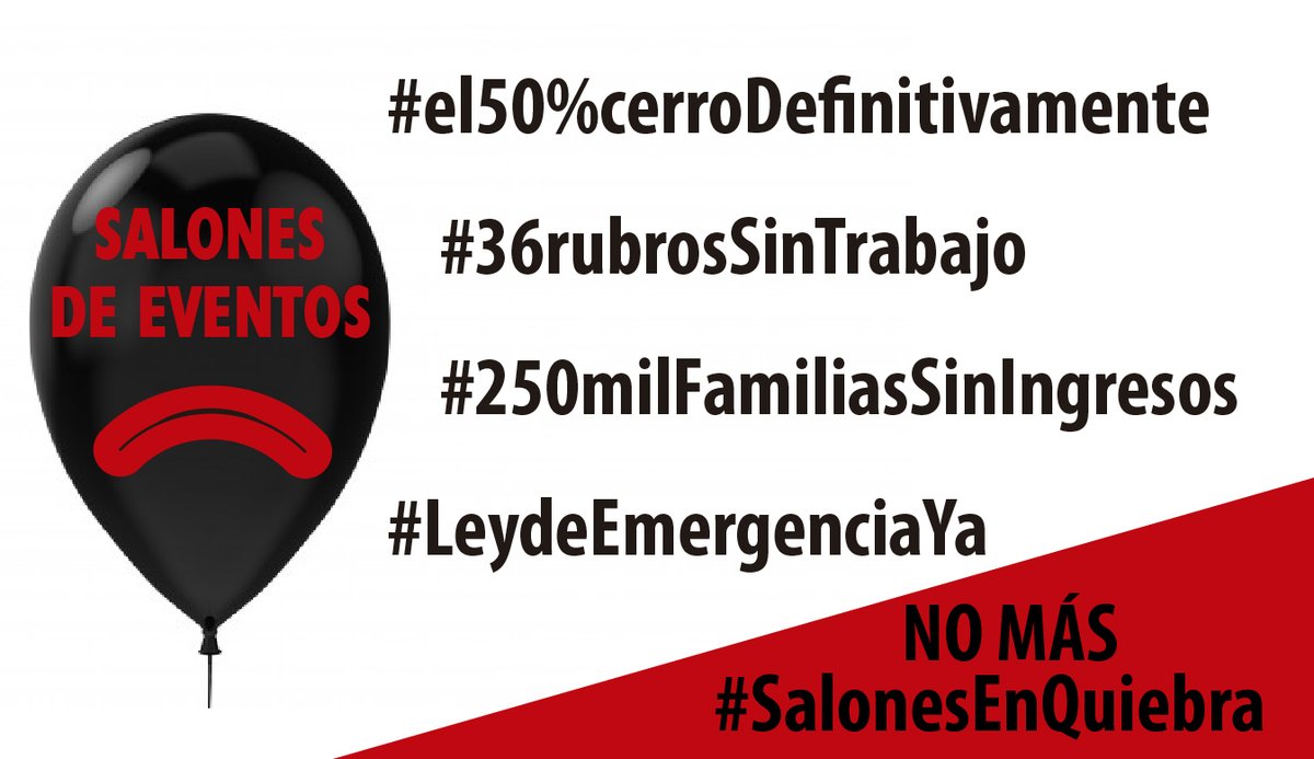 salonesarg's tweet image. ➡️LEY DE EMERGENCIA YA⬅️ 
El 50% cerró sus puertas 6 meses sin apoyo #LeydeEmergenciaYa #SalonesEnQuiebra @alferdez @CFKArgentina @santicafiero @Kicillofok @horaciorlarreta @diegosantilli @Martin_M_Guzman @alferdezprensa @economia_Ar @casarosada @gcba @fadideargentina @salonesarg