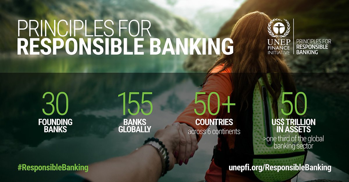 We mark the 1st anniversary of the <a href="/UN/">United Nations</a> Principles for Responsible Banking. We are proud to adhere to them and to help keep them alive. Learn more about the progress made over the past year 👇 #ResponsibleBanking
unepfi.org/banking/bankin…