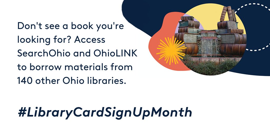 If you can't find what you're looking for in our collection, get it for free from another Ohio library.  https://cinlib.org/3hUsbMT   #LibraryCardSignUpMonth
