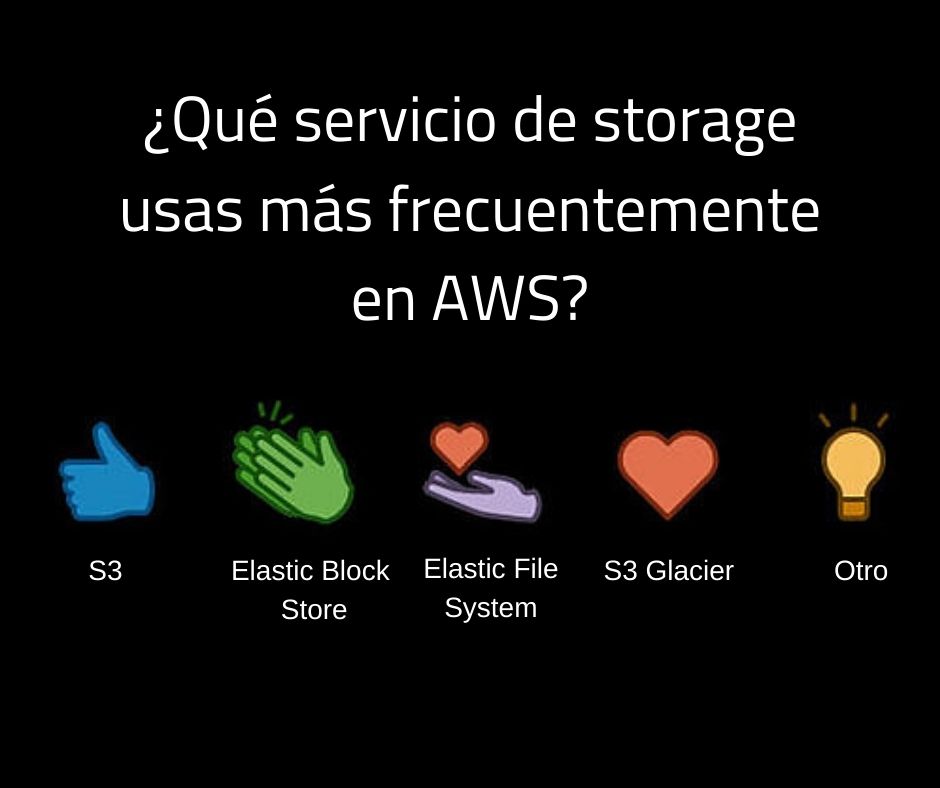 _Semperti's tweet photo. #TuesdayTrivia ¿Qué servicio de storage usas más frecuentemente en AWS? Queremos conocer tu opinión, contanos cuál utilizas y por qué 👇😍 https://t.co/W0tTqHXVa9