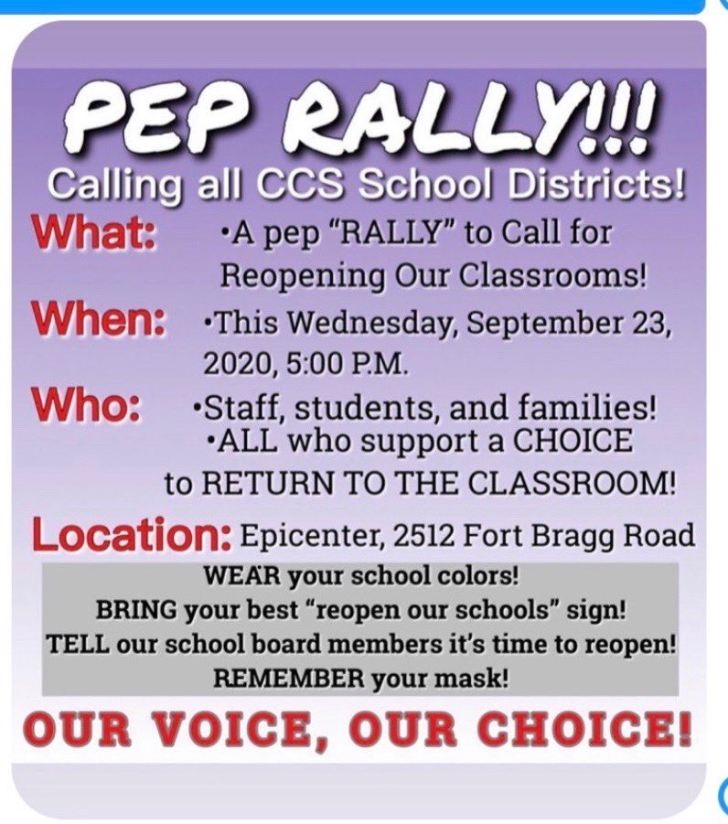 davisjmolnar's tweet photo. Come to the Pep Rally to get school and sports back ‼️‼️ https://t.co/LUBCw1h8yk