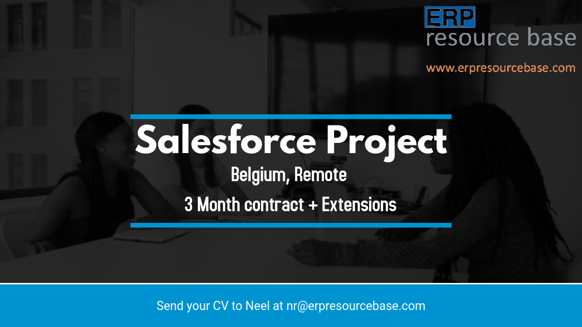 Our client is currently looking for a Salesforce Project manager, for a 3 month remote contract opportunity that we have in Belgium.
Don't forget to comment and retweet!

Follow our page on LinkedIn: lnkd.in/d4xc3c4

#Salesforce #projectmanagement #belgiumjobs #Belgium