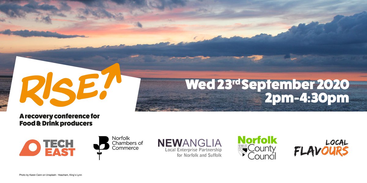 Last chance to book - don't miss out for #Norfolk and #Suffolk’s first recovery conference for food and drink producers in our region! Sign up to attend and hear from expert speakers ow.ly/OSfi50BxQHt