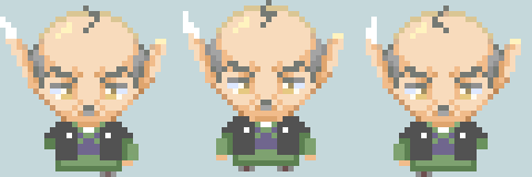 まにゅ サコンさんのドット絵完成しました 耳と頂点の髪の毛も動くように作ってますw T Co Ufysblwwos Twitter