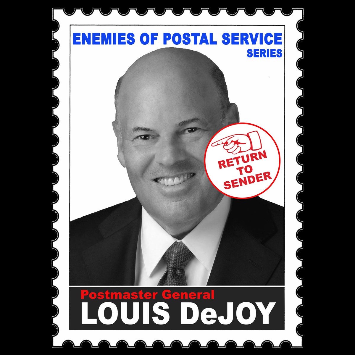 • Postmaster General Louis DeJoy owns at least $30 million in USPS competitors - he benefits if USPS fails• Slowed down service by slashing overtime and destroying sorting machines.                /2