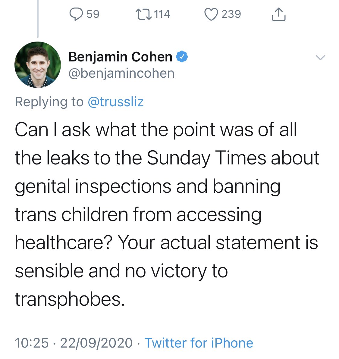  The Pink News comedy show keeps getting funnier. Here’s  @benjamincohen responding to the govt’s announcement it has rejected gender Self-ID, which he championed for 5 years. He starts with a trademark bizarre accusation, this time about genital inspections. Click here to see