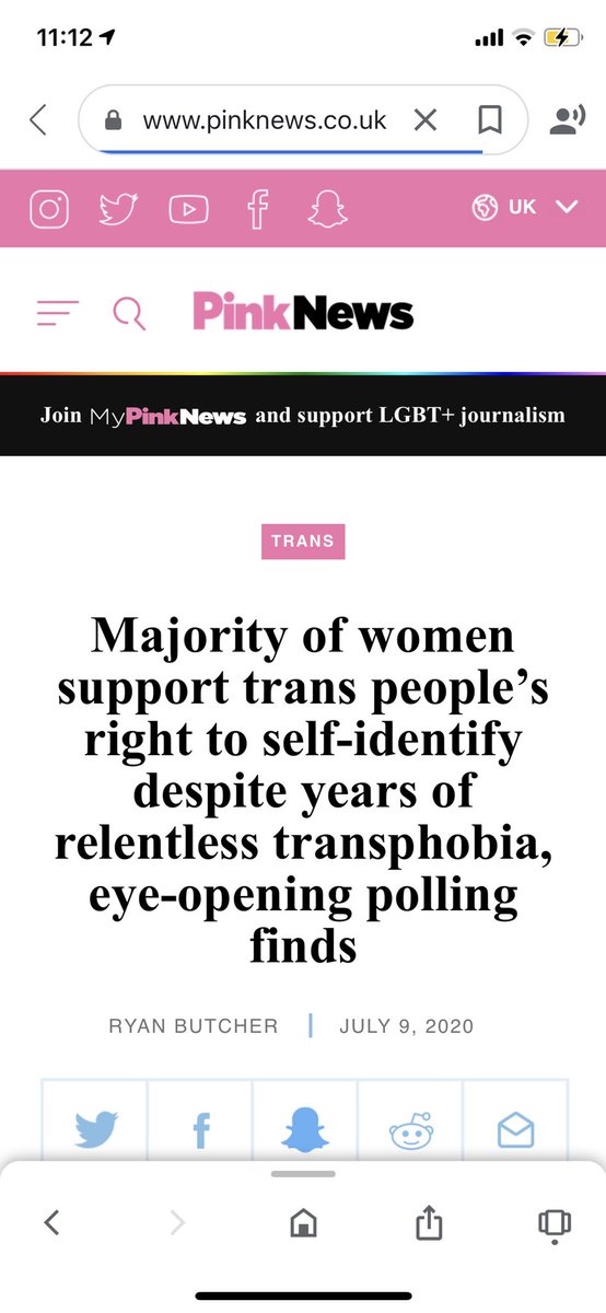 6./ When Pink News asked  @YouGov to poll the actual public it had to treat the results like a Japanese cook handling a deadly fugu fish: with great care. There was a small majority in favour of Self-ID among women. But what happened to overwhelming?