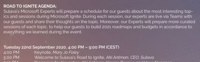 vesanopanen's tweet photo. Soon @SulavaOy #MSIgnite customer event starts with keynote by amazing @maryjofoley! I am one of hosts in our evening where we share our thoughts about #MSIgnite keynotes and announcements to attendees. Events like this me proud to be part of #Sulava ❤ #borninthecloud @akipekka https://t.co/W2mEks8IrO