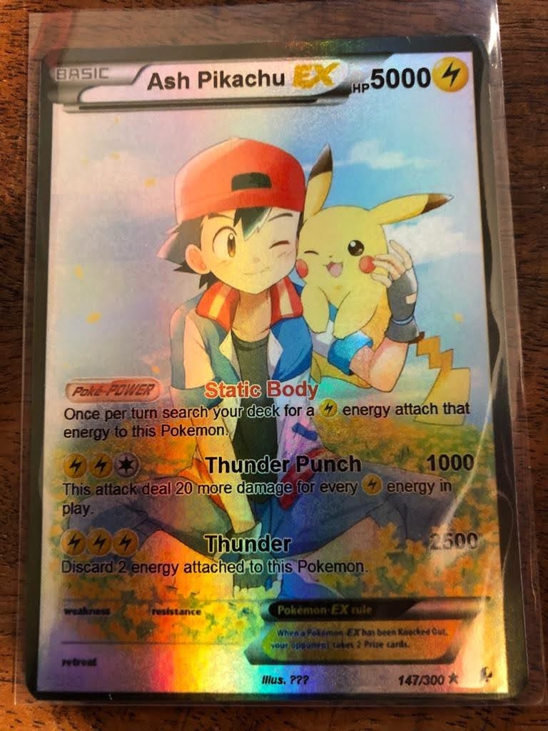 Ashs Pikachu Card