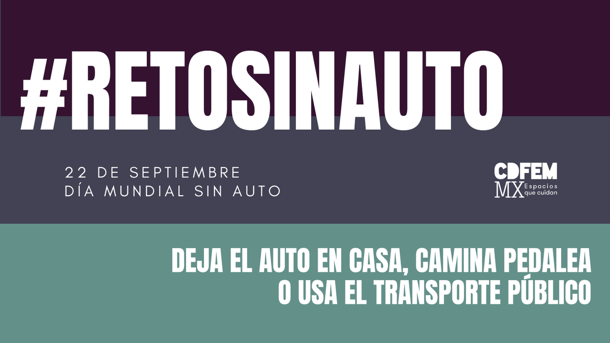 CdfemMx's tweet photo. El #DíaMundialSinAuto es una oportunidad para que nuestras autoridades municipales experimenten la ciudad moviéndose de una forma distinta, en bici o caminando. @MarletRodea te proponemos que hoy vayas al trabajo en bici. 🚲
Y tú. Te sumas al #RetoSinAuto ⁉️
#CiudadFeministaMX https://t.co/AM80IZMfoH