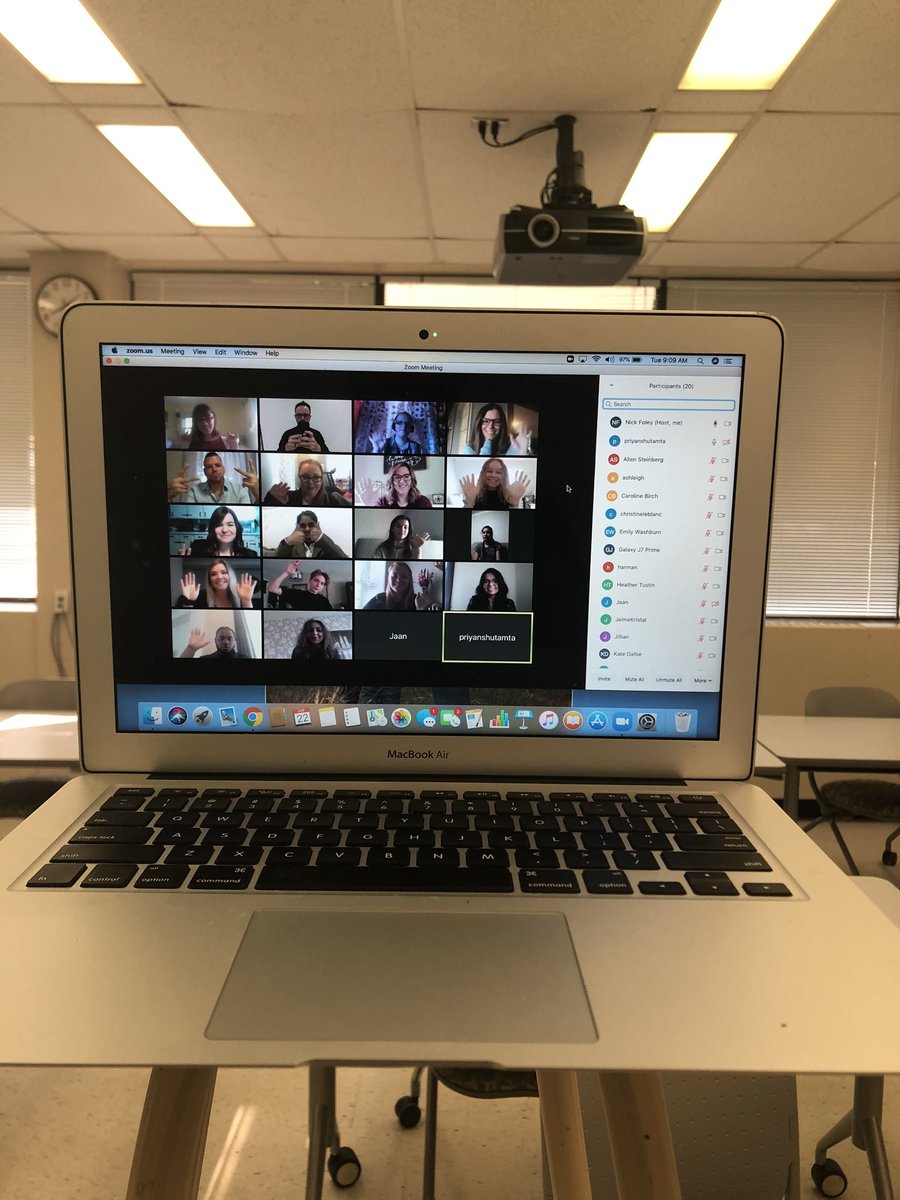 Great morning with this resilient and creative group. Virtual presentations today!