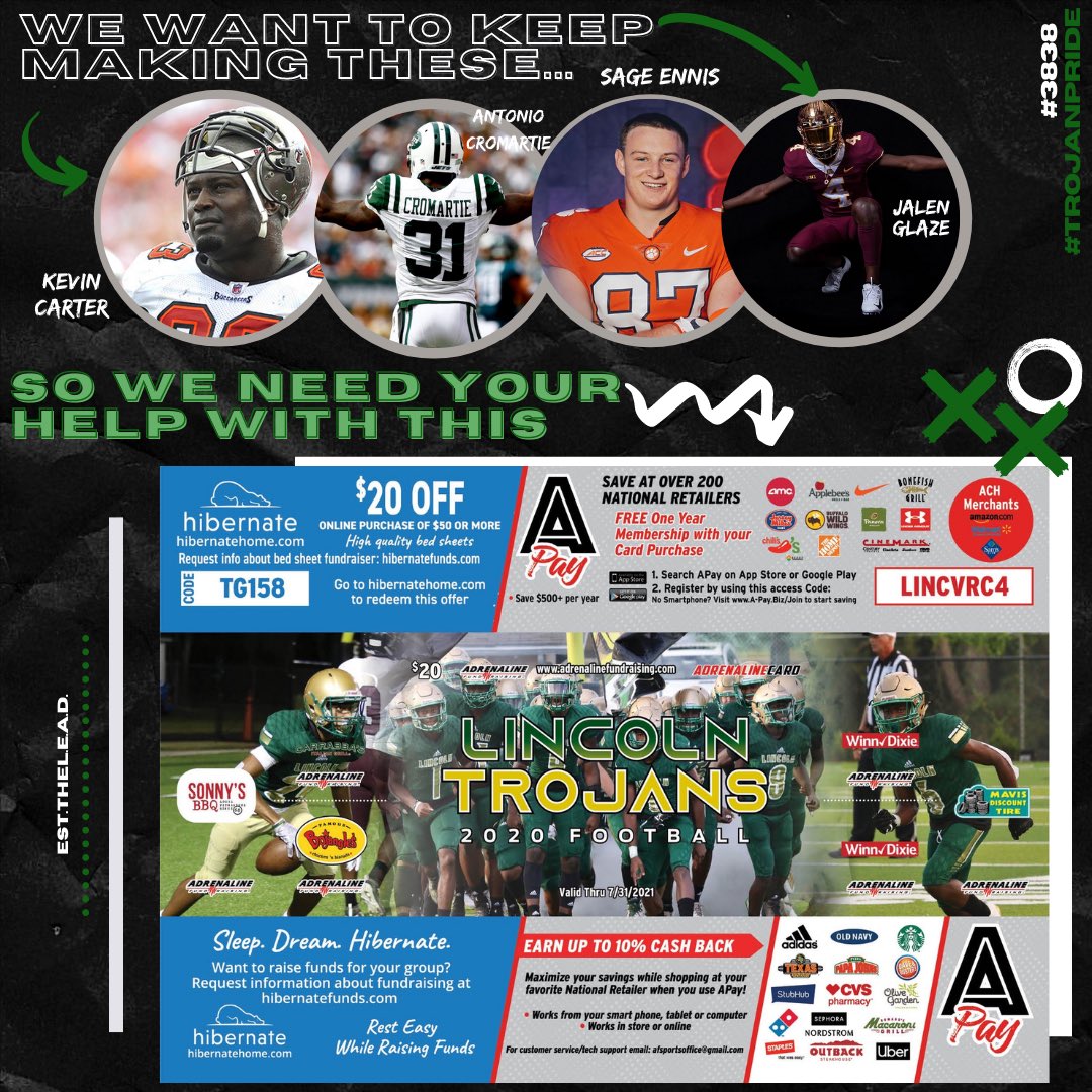 Would you like to support our program ? Here’s how ⤵️

1. Click the link :
afsports.biz/order/FAM4VB

2. Complete the order form 📋

3. Wait for your @Adrenaline_NFL items to be mailed to you 📬

There are ONLY 7 days left of the fundraiser, don’t miss out!